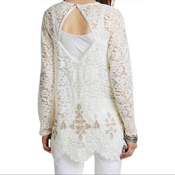 Free People Sheer Lace Tunic - Picture 3 of 8
